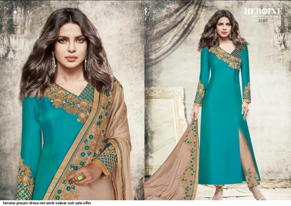 HEROINE JINAAM DRESS NET WORK SALWAR SUIT SALE OFFER