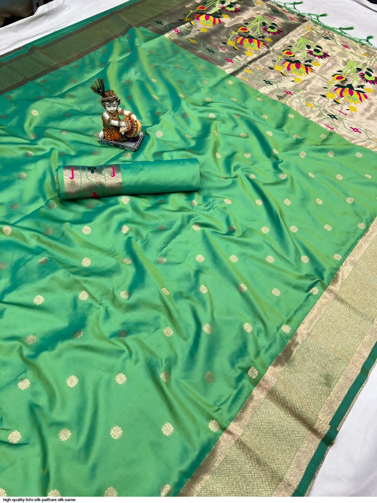 HIGH QUALITY LICHI SILK PAITHANI SILK SAREE D