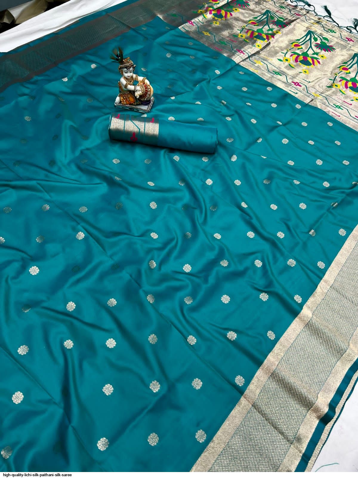 HIGH QUALITY LICHI SILK PAITHANI SILK SAREE L