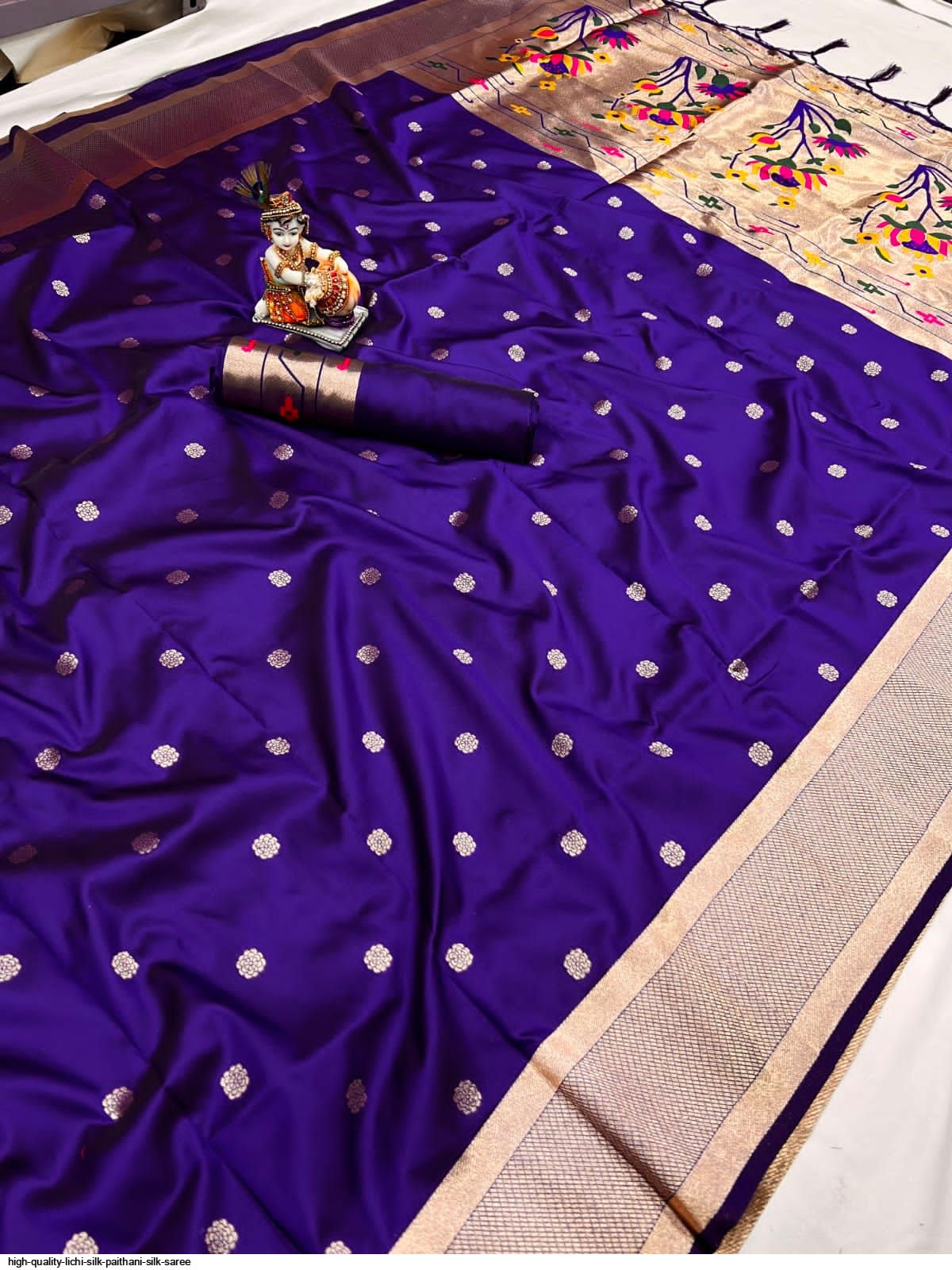 HIGH QUALITY LICHI SILK PAITHANI SILK SAREE R