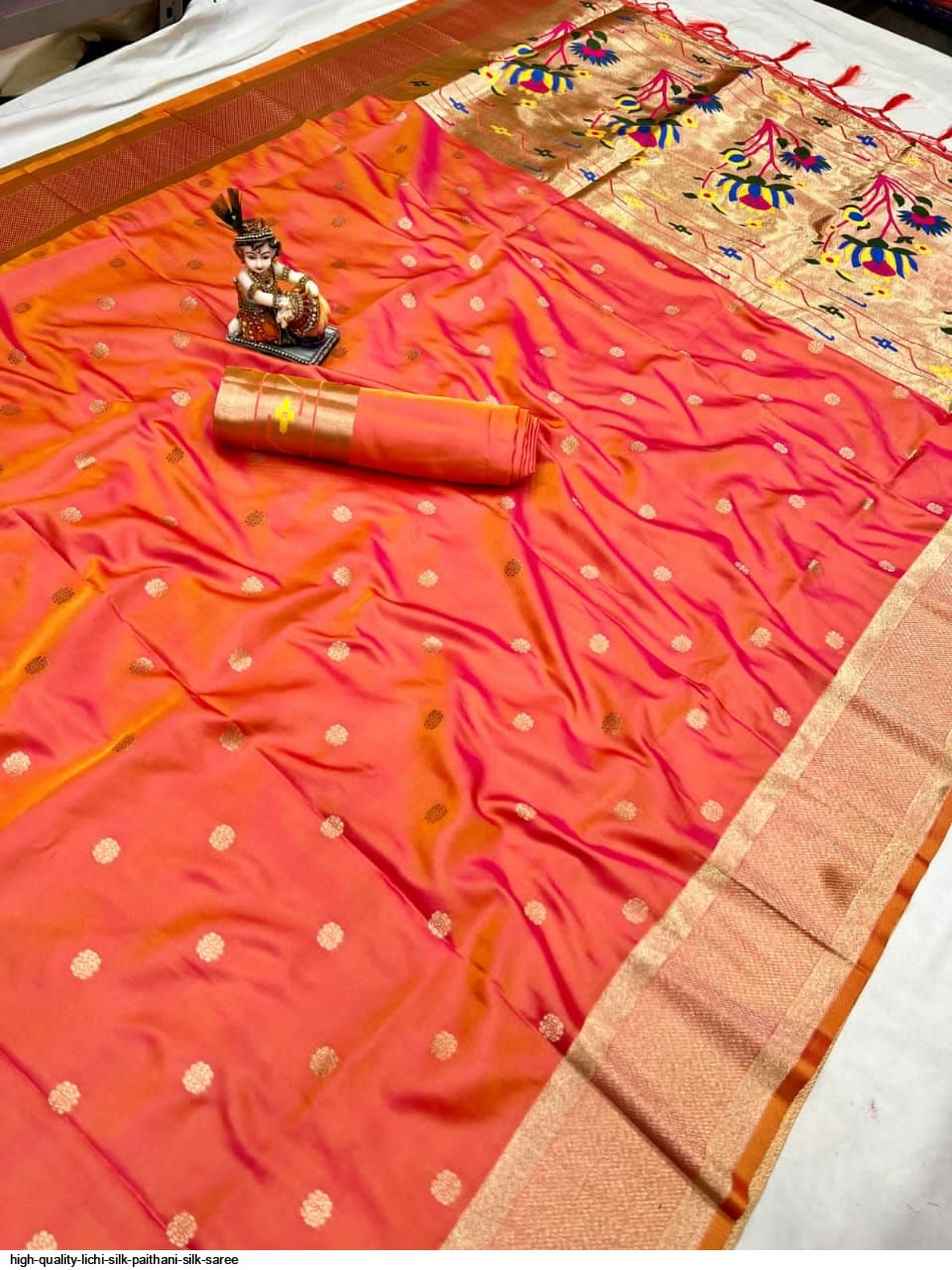 HIGH QUALITY LICHI SILK PAITHANI SILK SAREE H