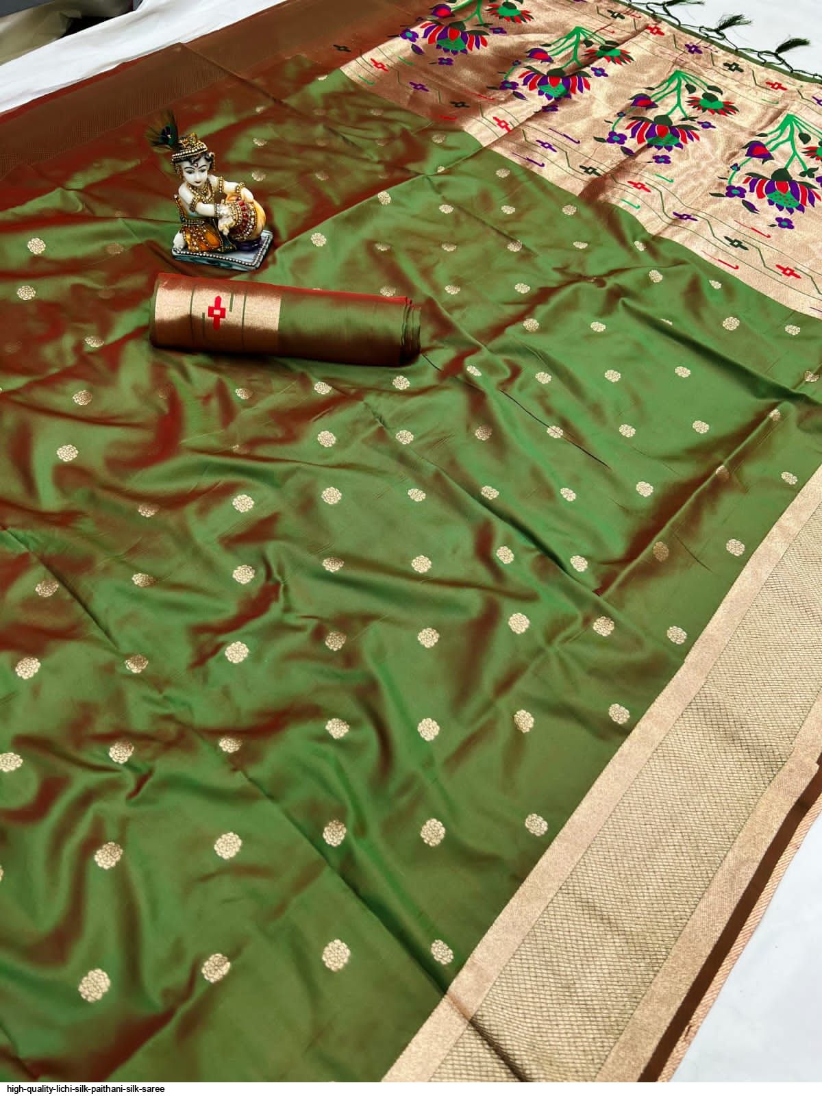 HIGH QUALITY LICHI SILK PAITHANI SILK SAREE P
