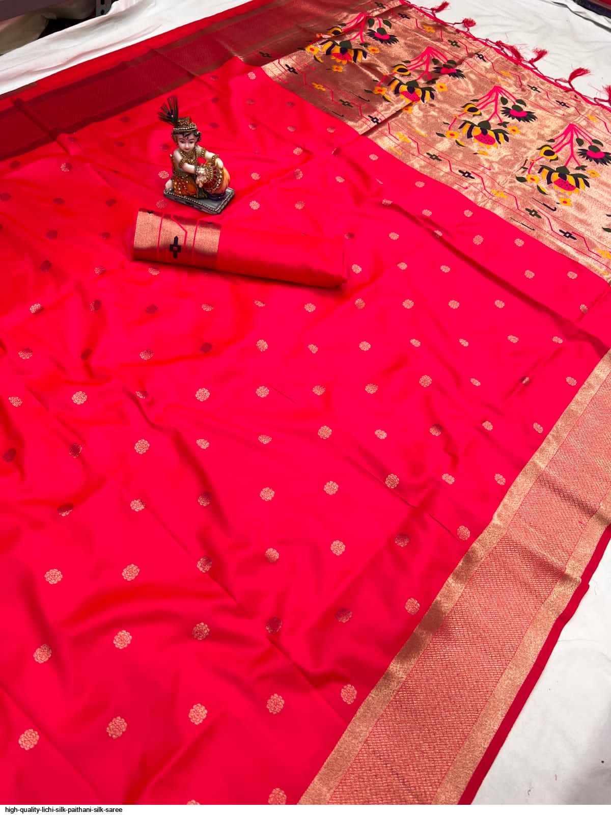 HIGH QUALITY LICHI SILK PAITHANI SILK SAREE N