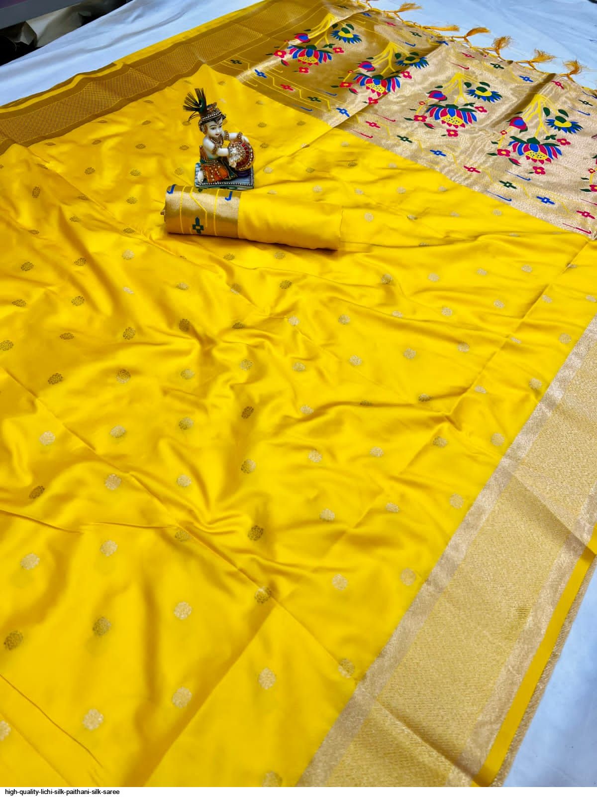 HIGH QUALITY LICHI SILK PAITHANI SILK SAREE B