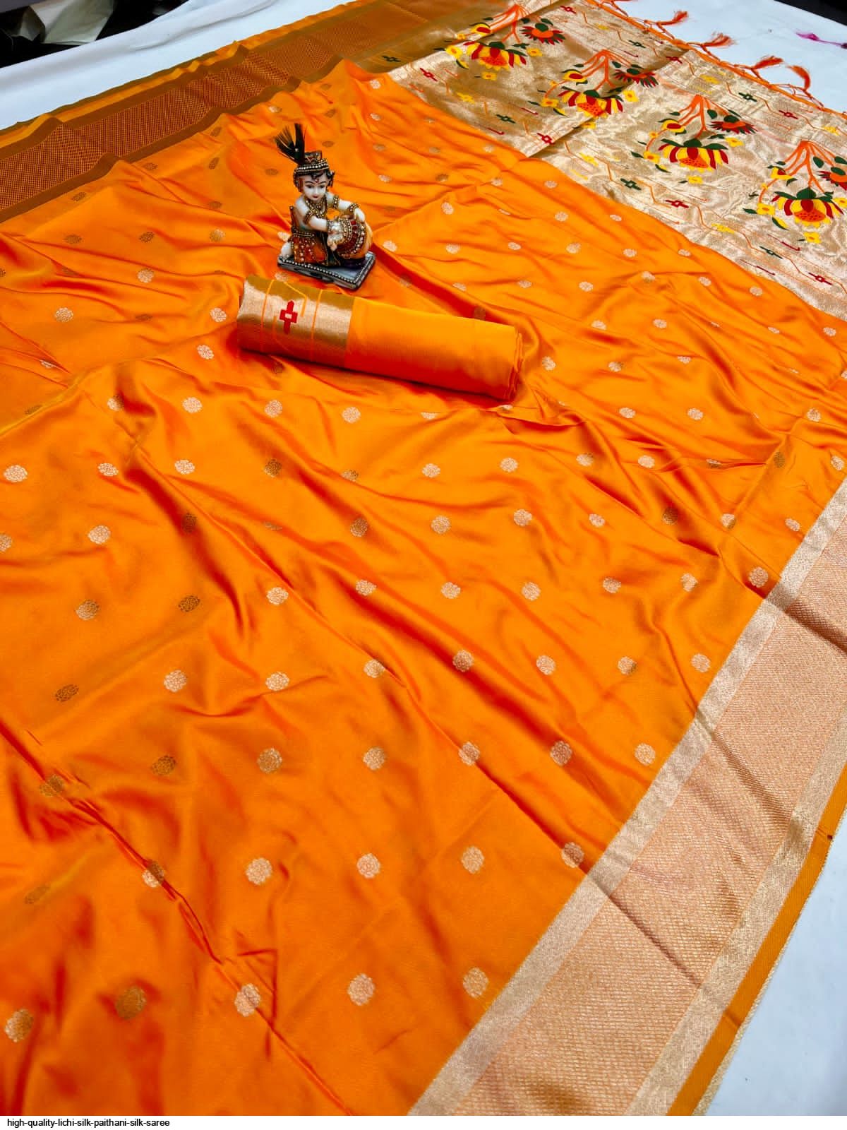 High Quality Lichi Silk paithani Silk Saree