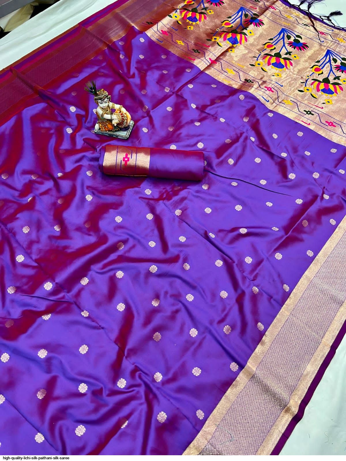 HIGH QUALITY LICHI SILK PAITHANI SILK SAREE M