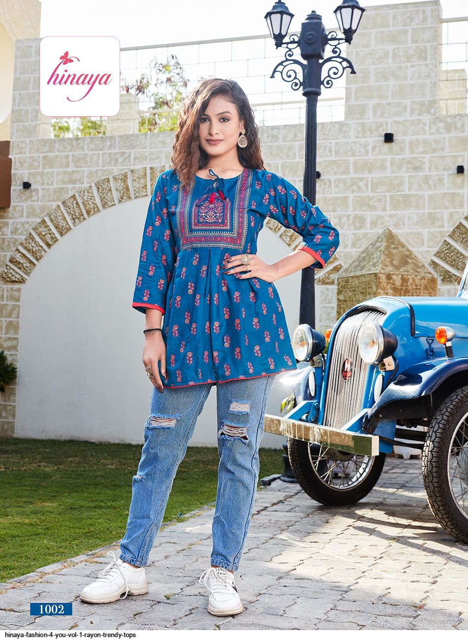 Heena Fashion Women's Rayon Multi-Coloured Top (HeenaF-13 XXl) : :  Fashion