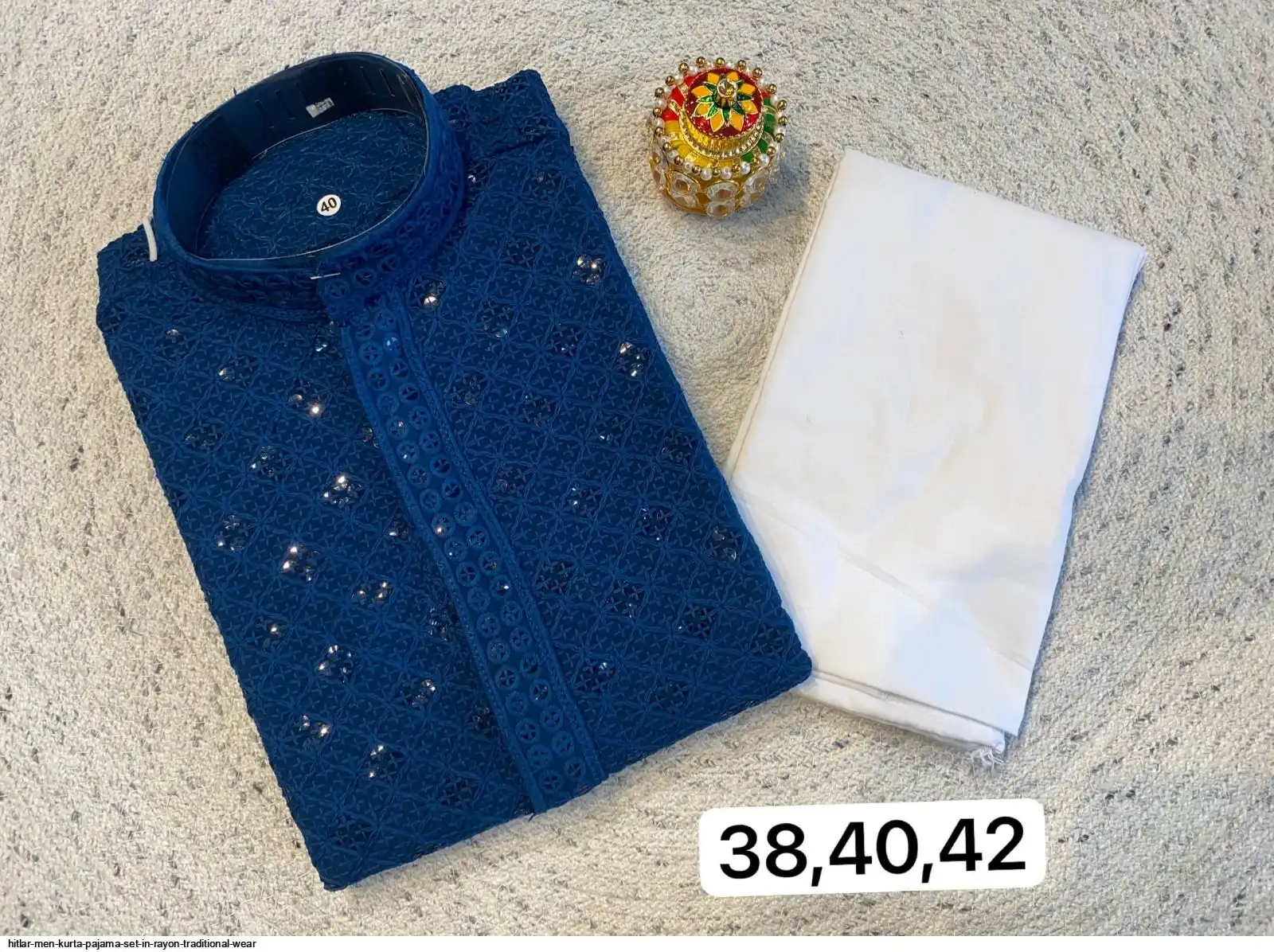 HITLAR MEN KURTA PAJAMA SET IN RAYON TRADITIONAL WEAR B