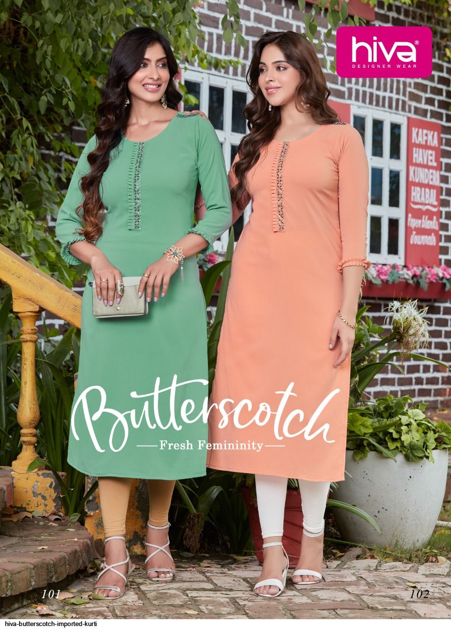HIVA BUTTERSCOTCH IMPORTED KURTI