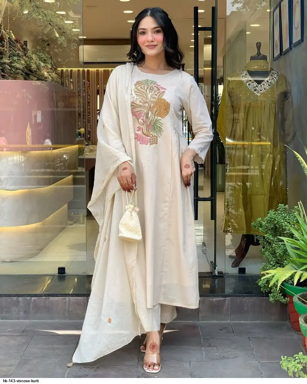 HK 143 VISCOSE KURTI
