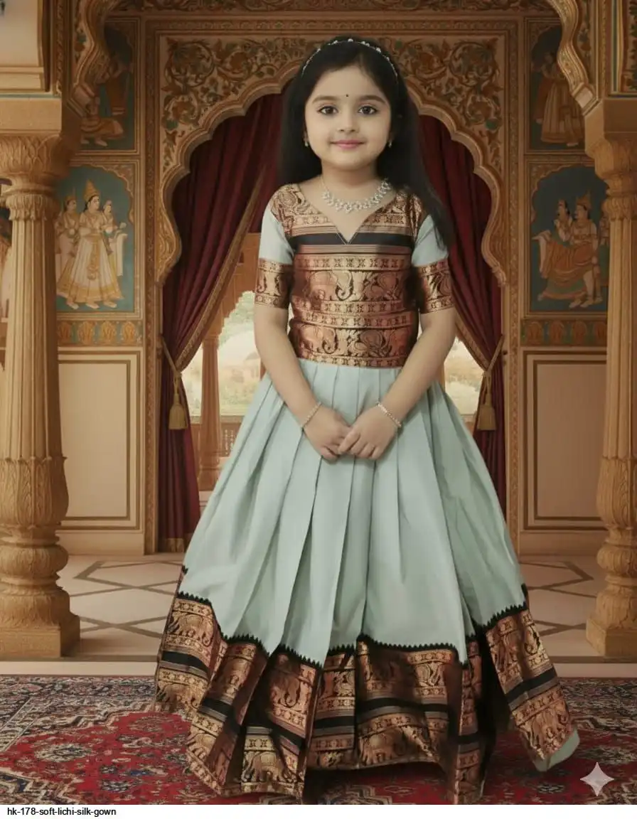 HK 178 SOFT LICHI SILK GOWN 4