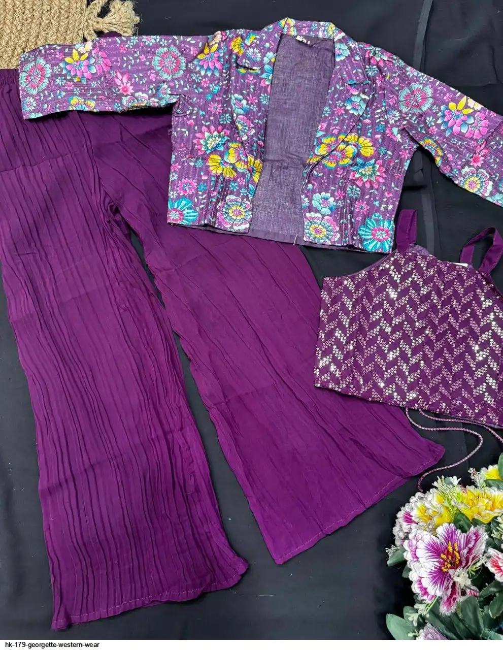 HK 179 GEORGETTE WESTERN WEAR 2