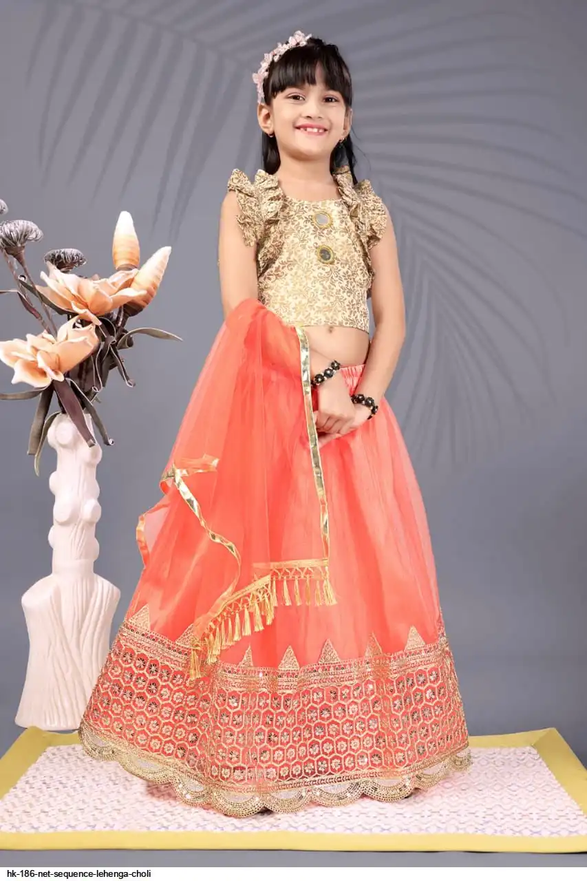 HK 186 NET SEQUENCE LEHENGA CHOLI 4