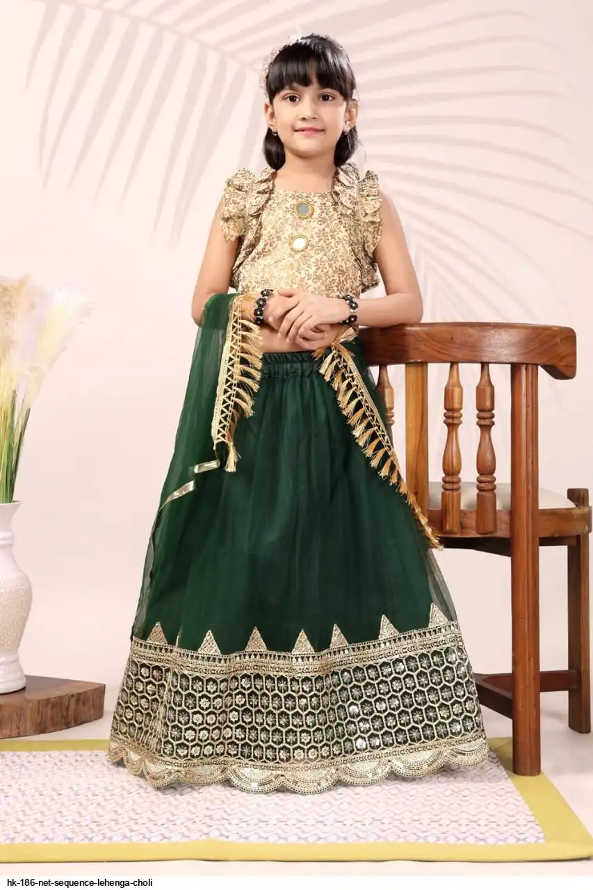 HK 186 NET SEQUENCE LEHENGA CHOLI 5