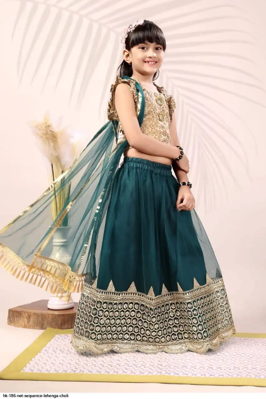 HK 186 NET SEQUENCE LEHENGA CHOLI 1