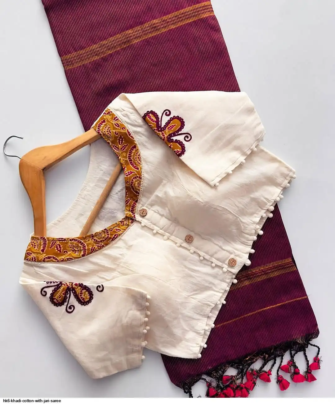 HK6 KHADI COTTON WITH JARI SAREE C
