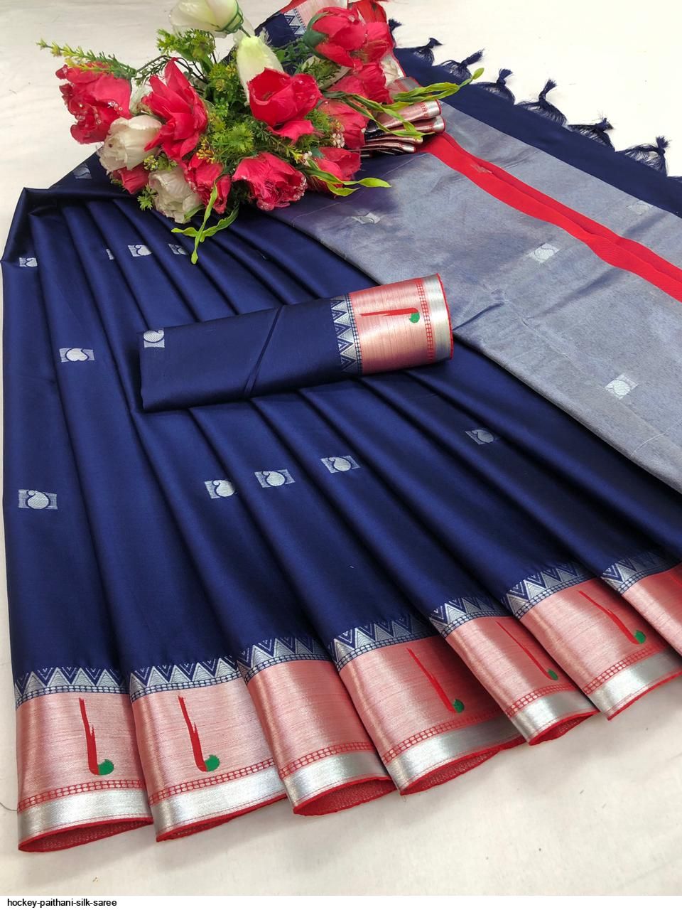 HOCKEY PAITHANI SILK SAREE E