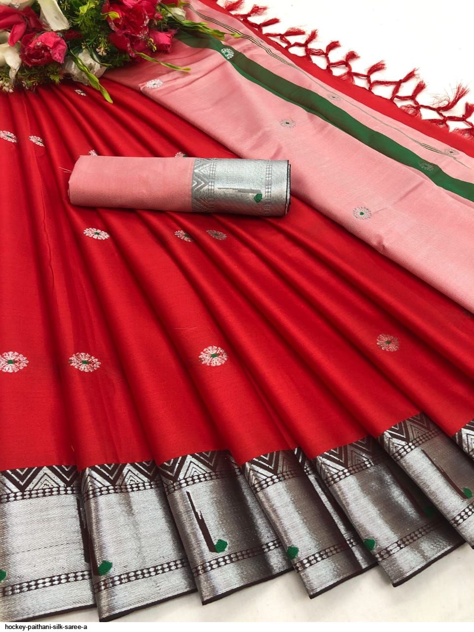 HOCKEY PAITHANI SILK SAREE A