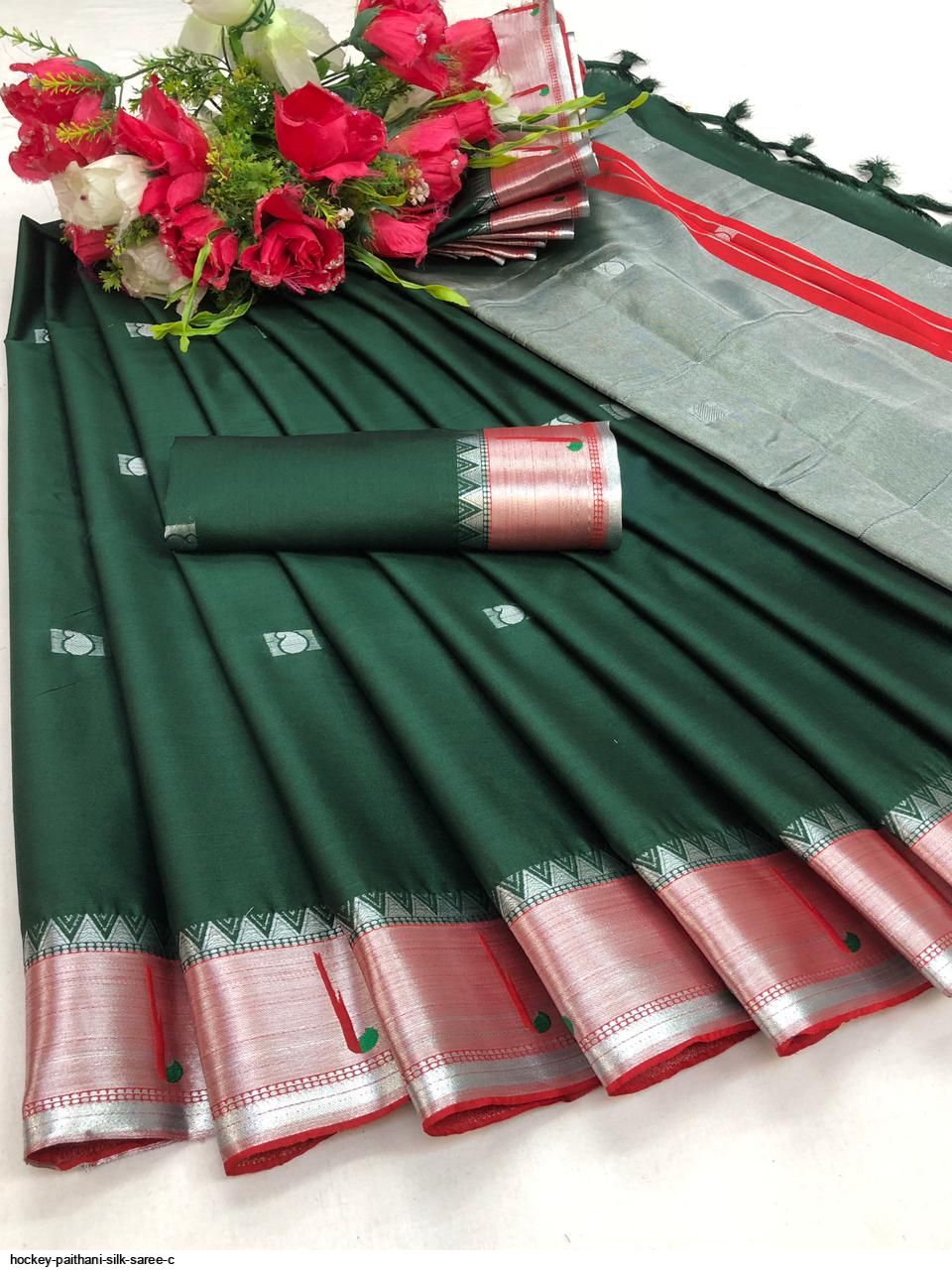 HOCKEY PAITHANI SILK SAREE C