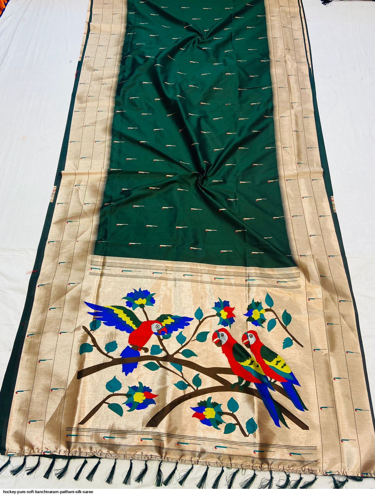 HOCKEY PURE SOFT KANCHIVARAM PAITHANI SILK SAREE D