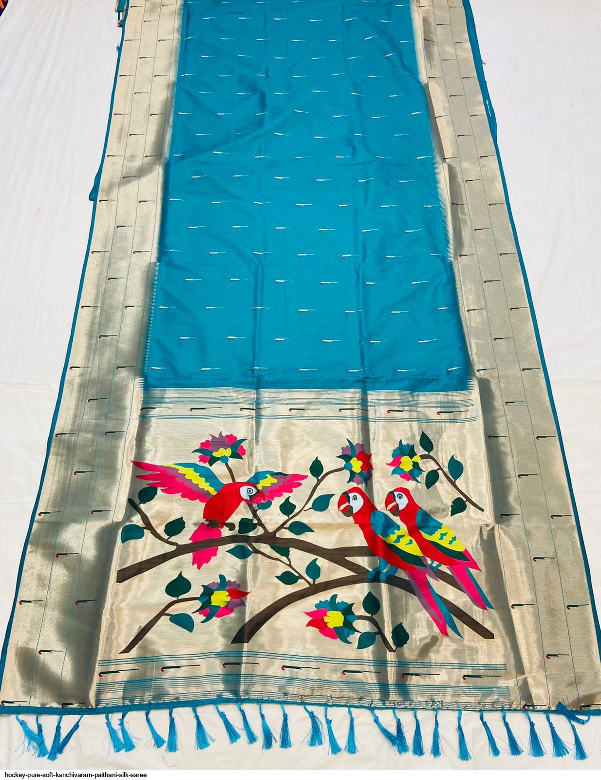 HOCKEY PURE SOFT KANCHIVARAM PAITHANI SILK SAREE G