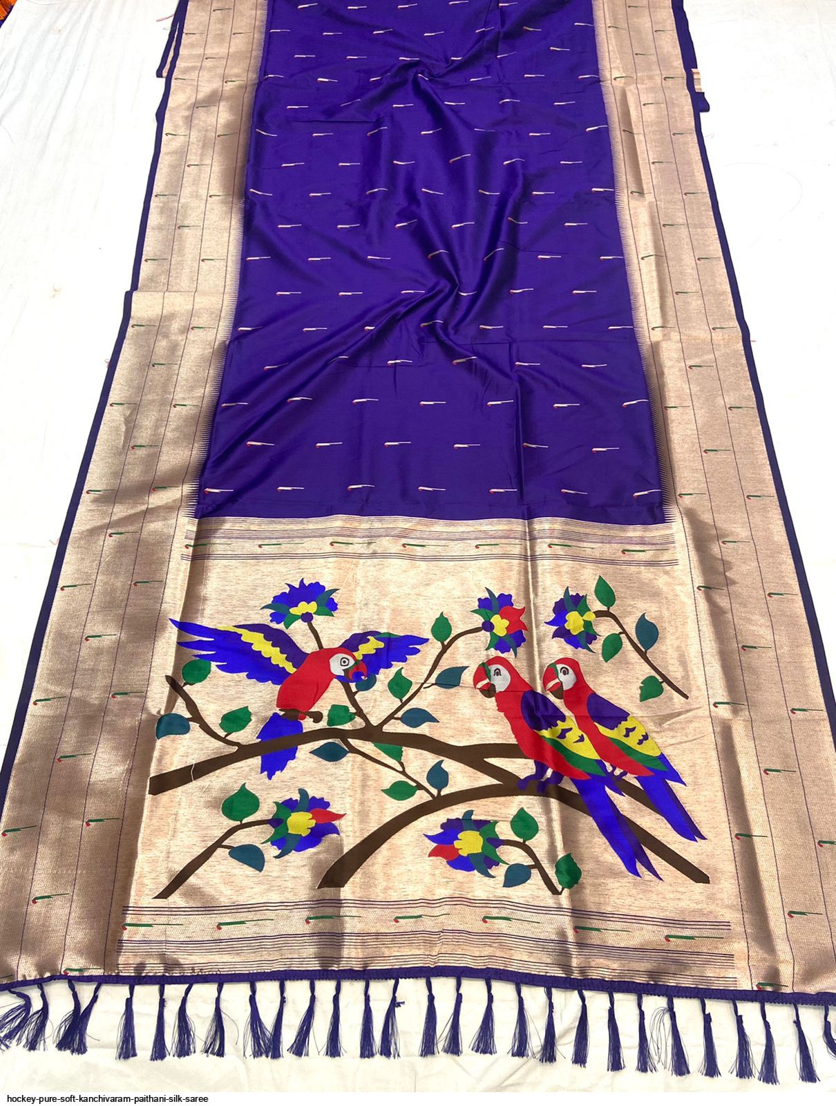 HOCKEY PURE SOFT KANCHIVARAM PAITHANI SILK SAREE C