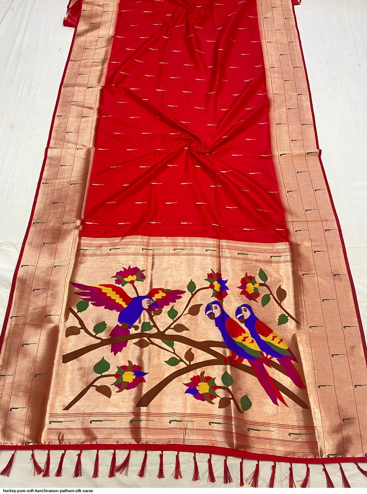 HOCKEY PURE SOFT KANCHIVARAM PAITHANI SILK SAREE