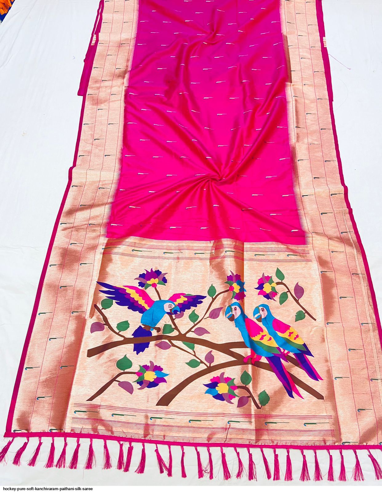 HOCKEY PURE SOFT KANCHIVARAM PAITHANI SILK SAREE F