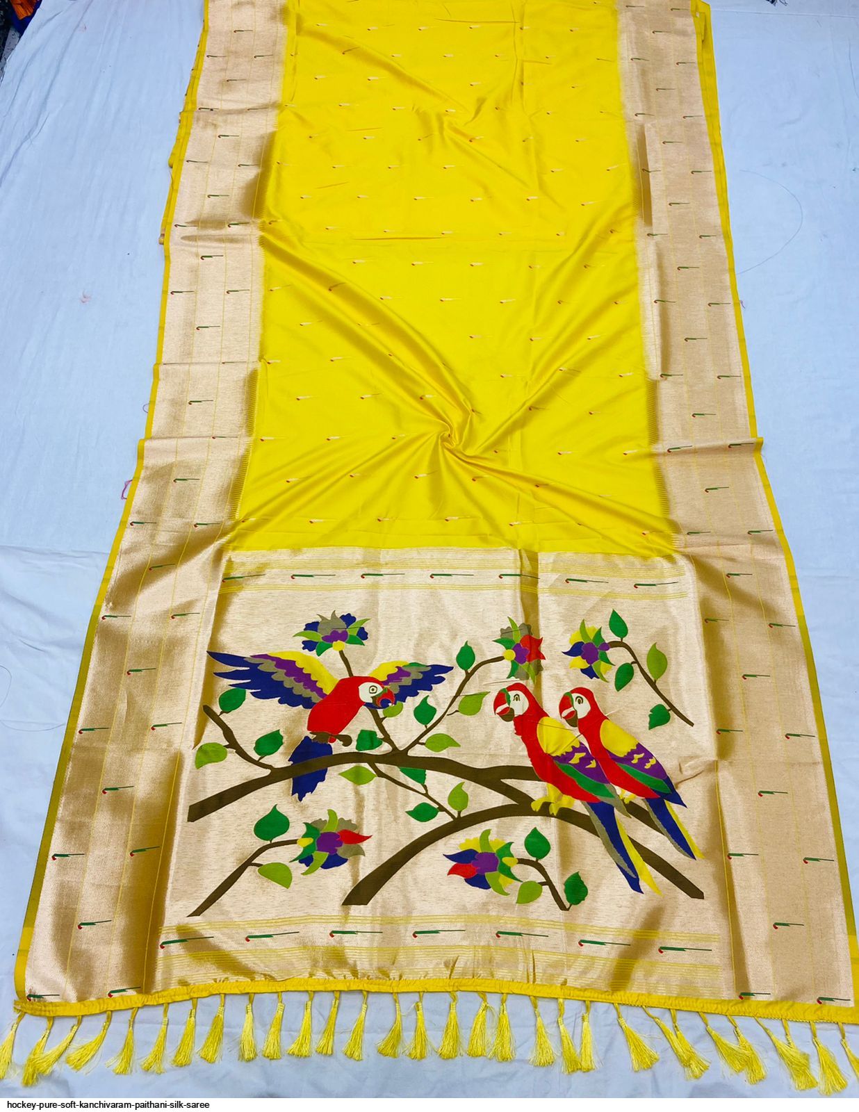 HOCKEY PURE SOFT KANCHIVARAM PAITHANI SILK SAREE E