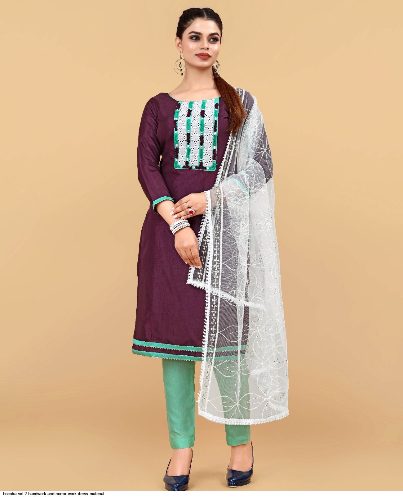 Aarvi Gamthi Vol-1 Wholesale Heavy Dobby Cotton With Hand And Mirror Work  Dress Material - textiledeal.in