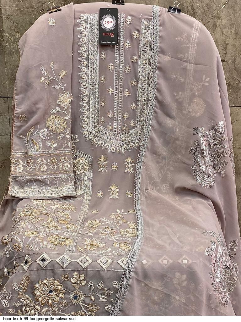 Black Fox Georgette Pant Salwar Suit main image 1