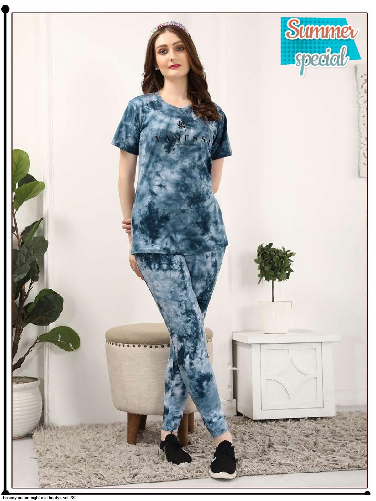 Tie and dye online night suits