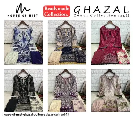HOUSE OF MIST GHAZAL COTTON SALWAR SUIT VOL 11