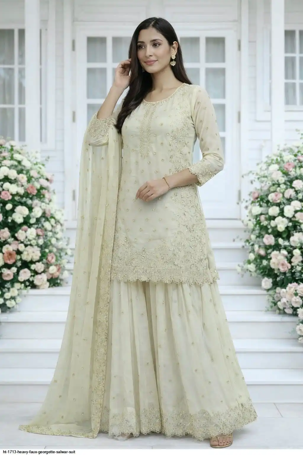HT 1713 HEAVY FAUX GEORGETTE SALWAR SUIT 4