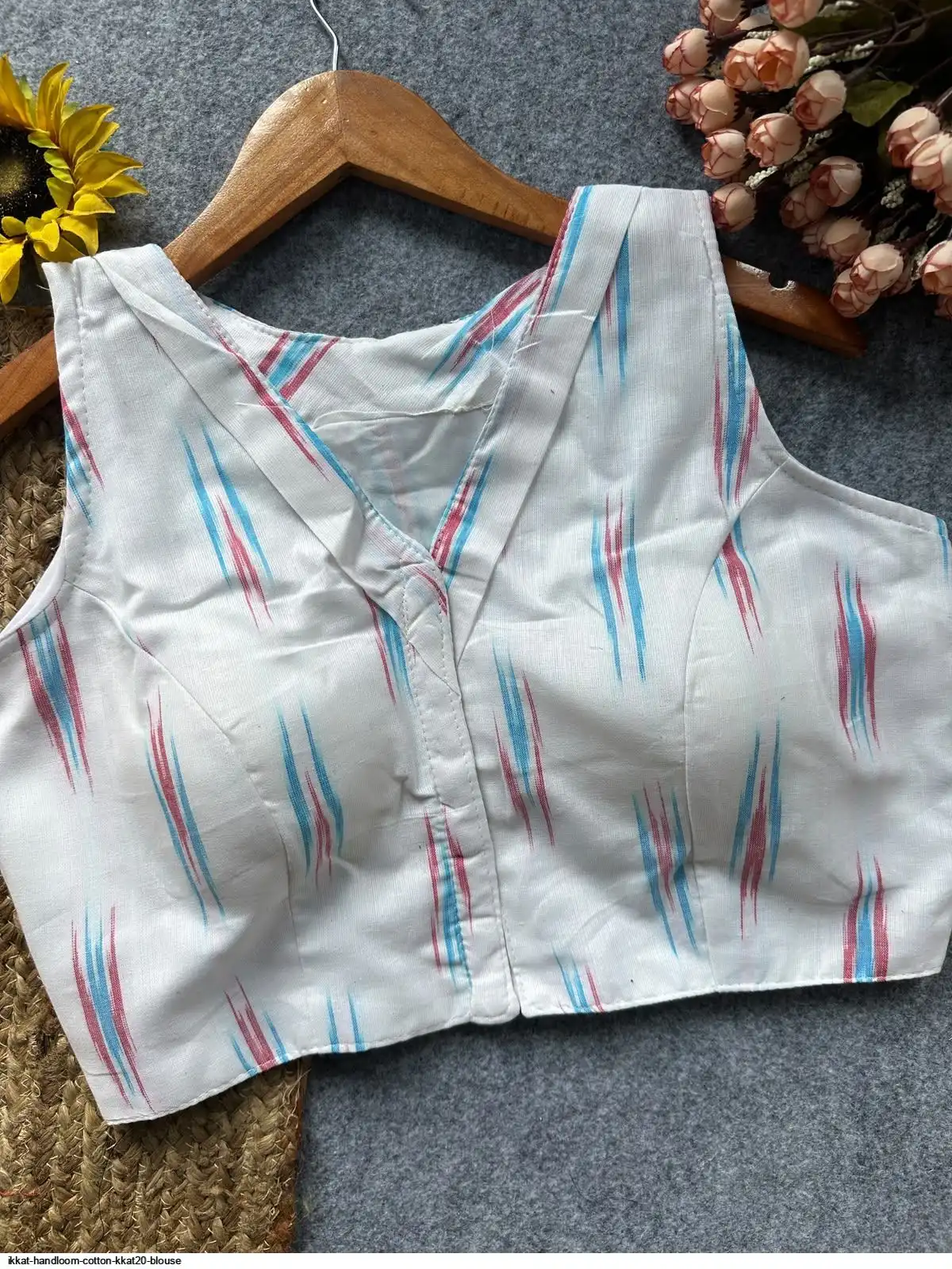 IKKAT HANDLOOM COTTON KKAT20 BLOUSE 2