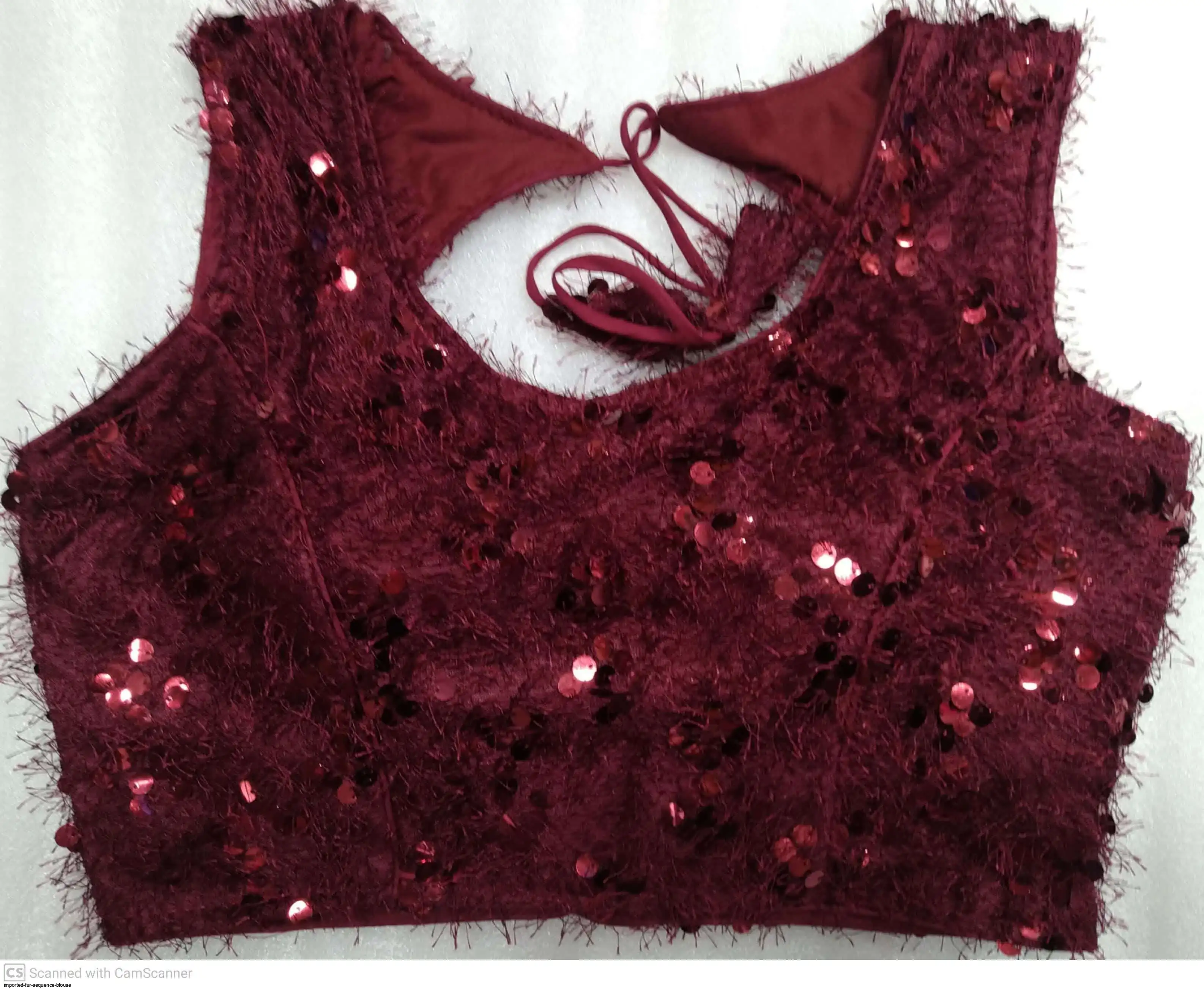 IMPORTED FUR SEQUENCE BLOUSE 3