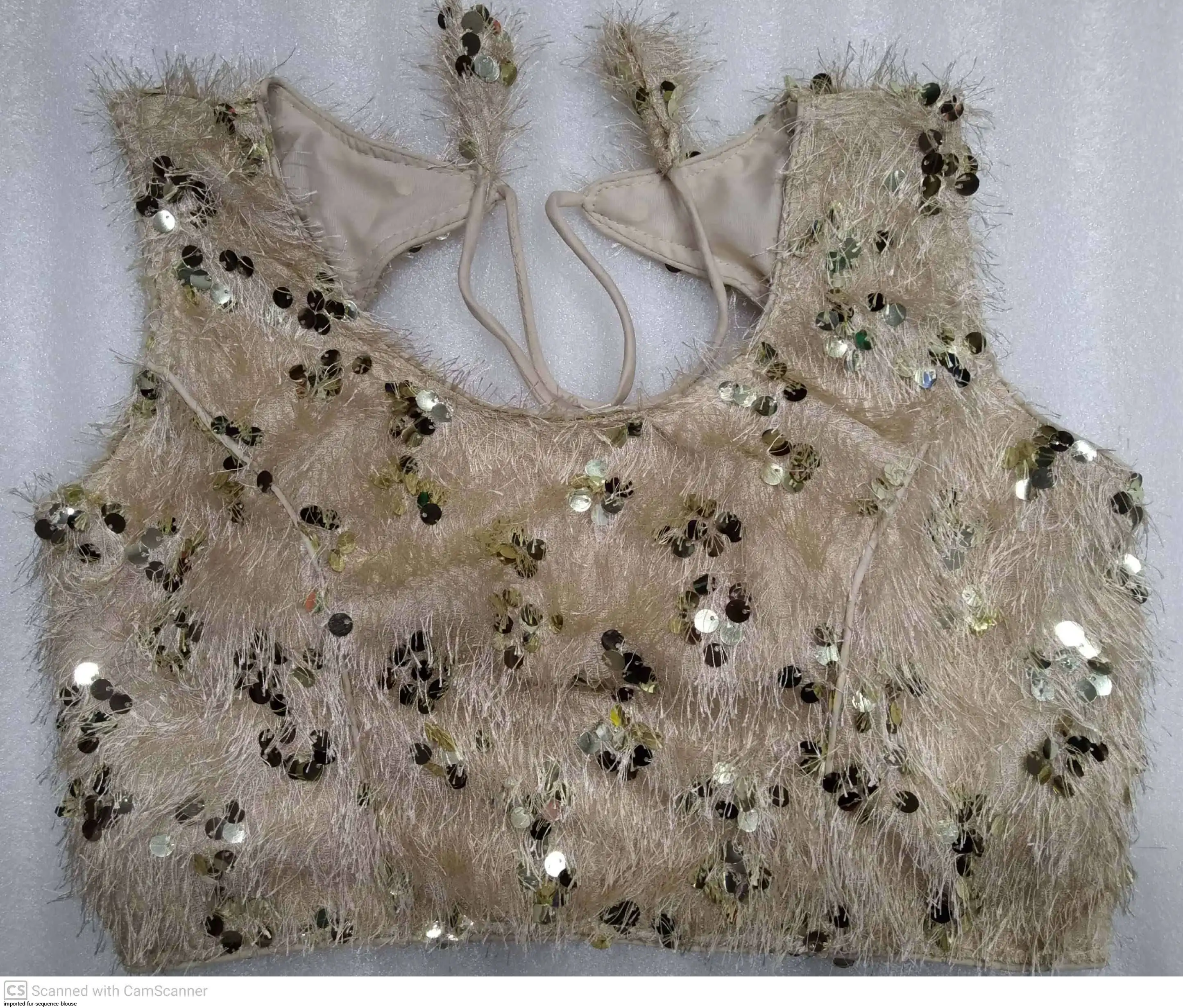 IMPORTED FUR SEQUENCE BLOUSE 1