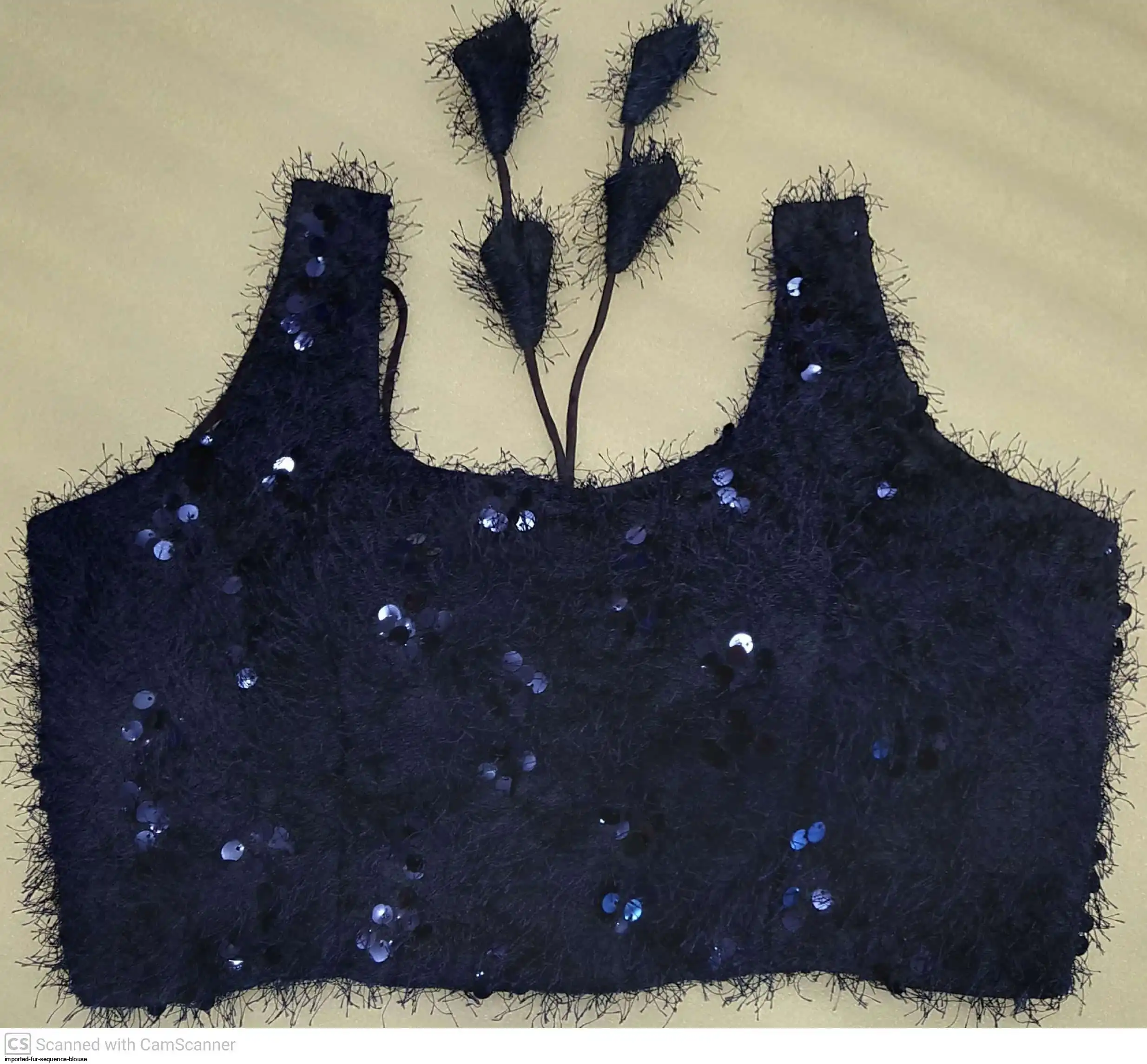 IMPORTED FUR SEQUENCE BLOUSE 5