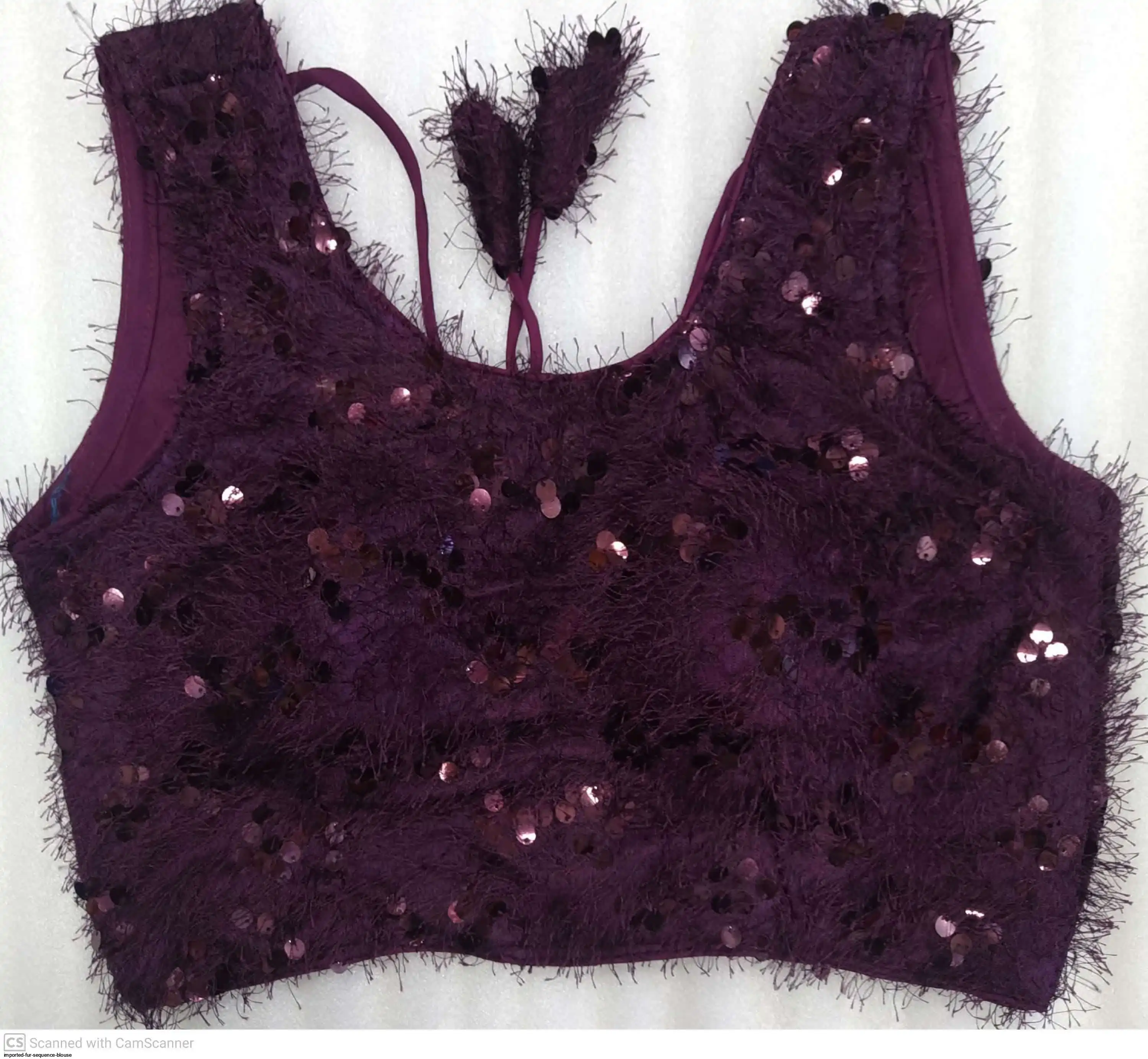 IMPORTED FUR SEQUENCE BLOUSE 4