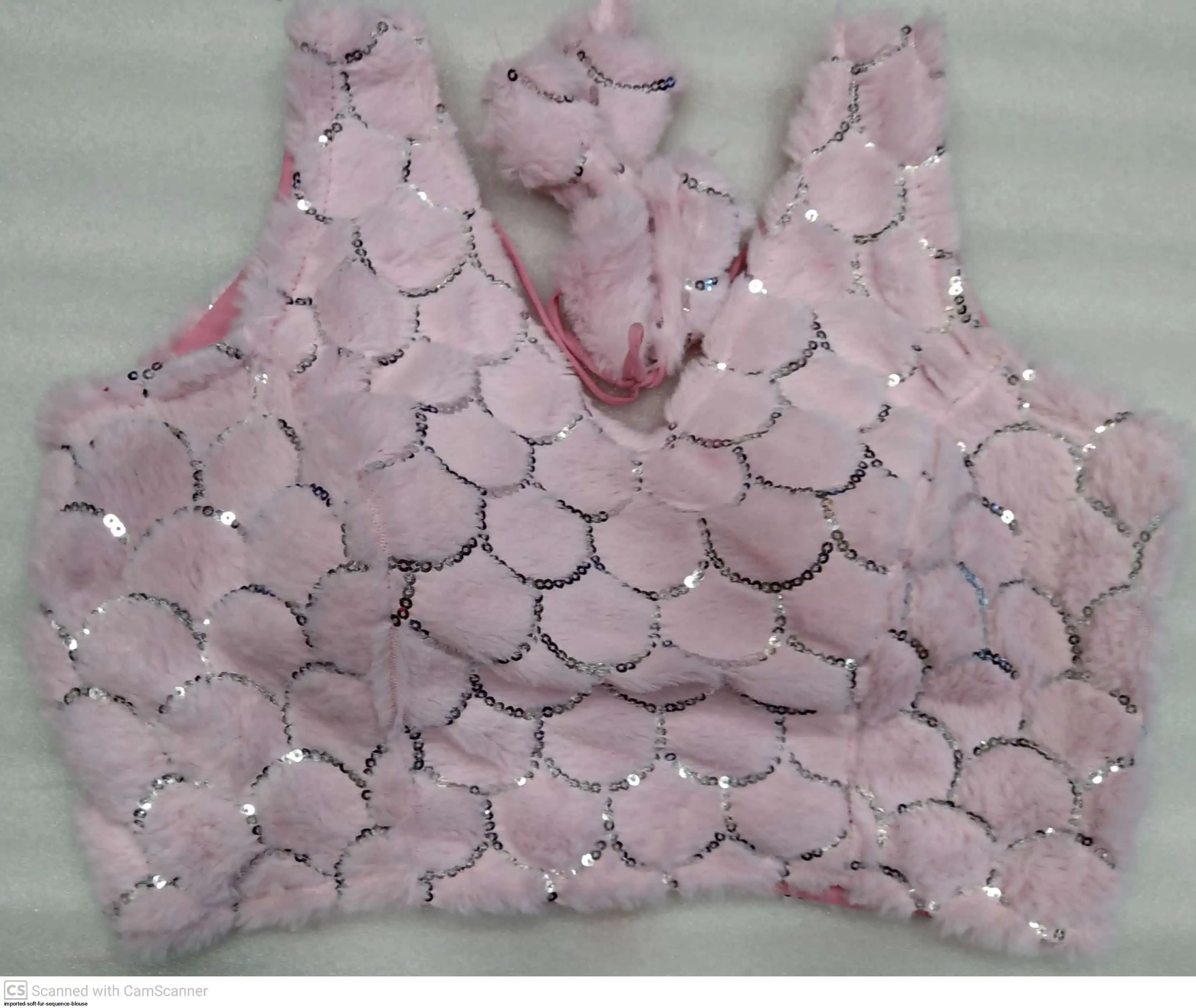 IMPORTED SOFT FUR SEQUENCE BLOUSE 5