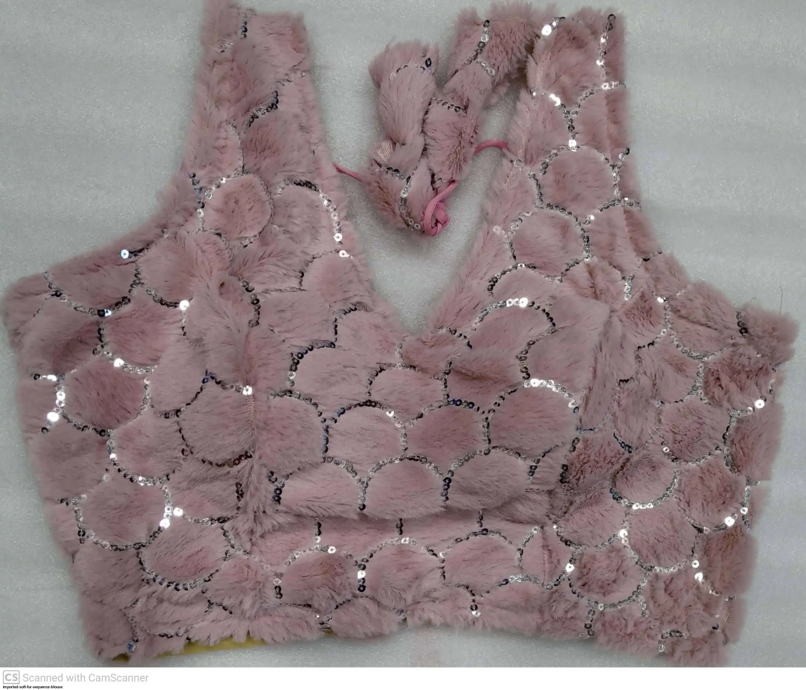 IMPORTED SOFT FUR SEQUENCE BLOUSE 4