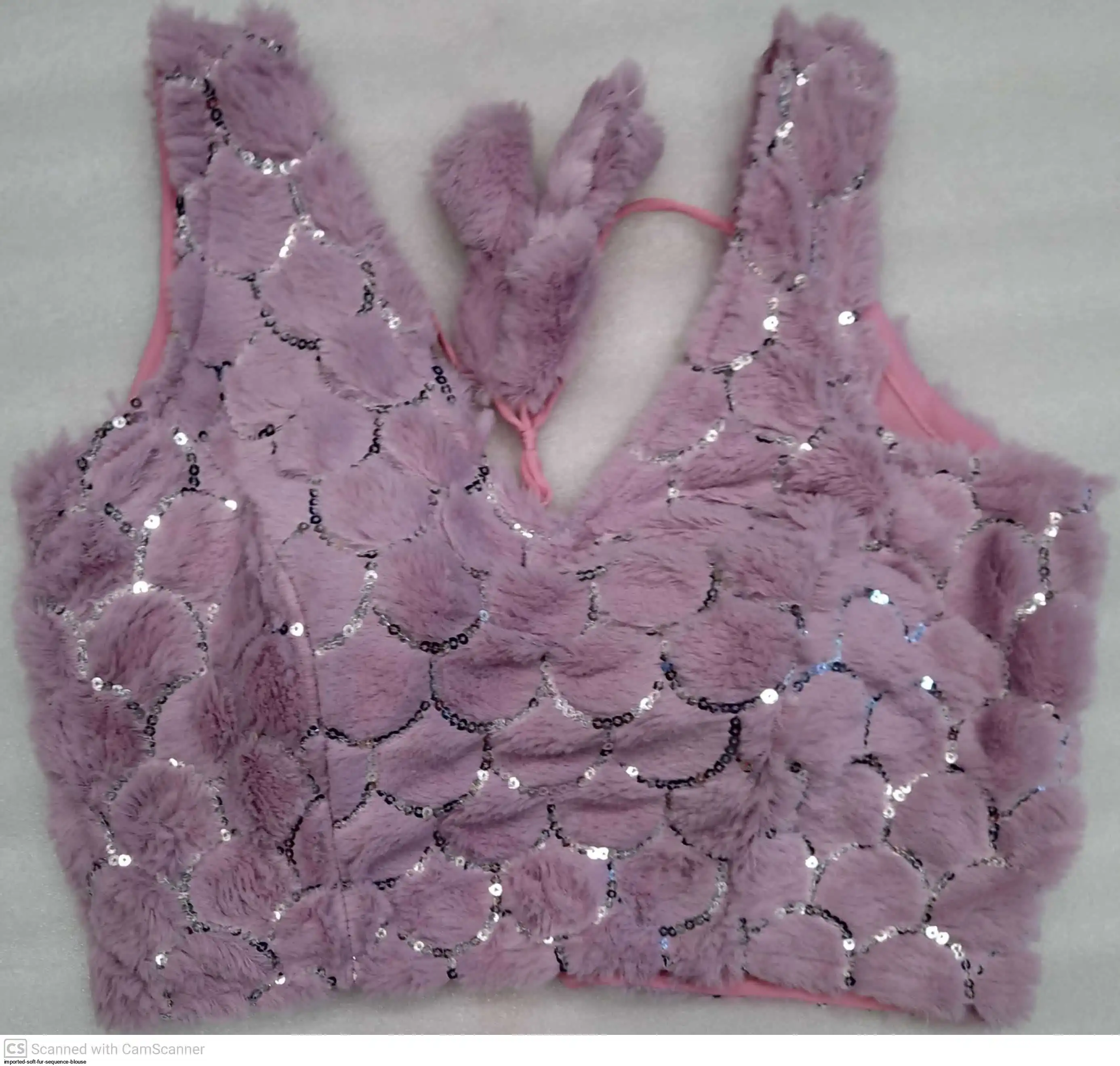 IMPORTED SOFT FUR SEQUENCE BLOUSE 6