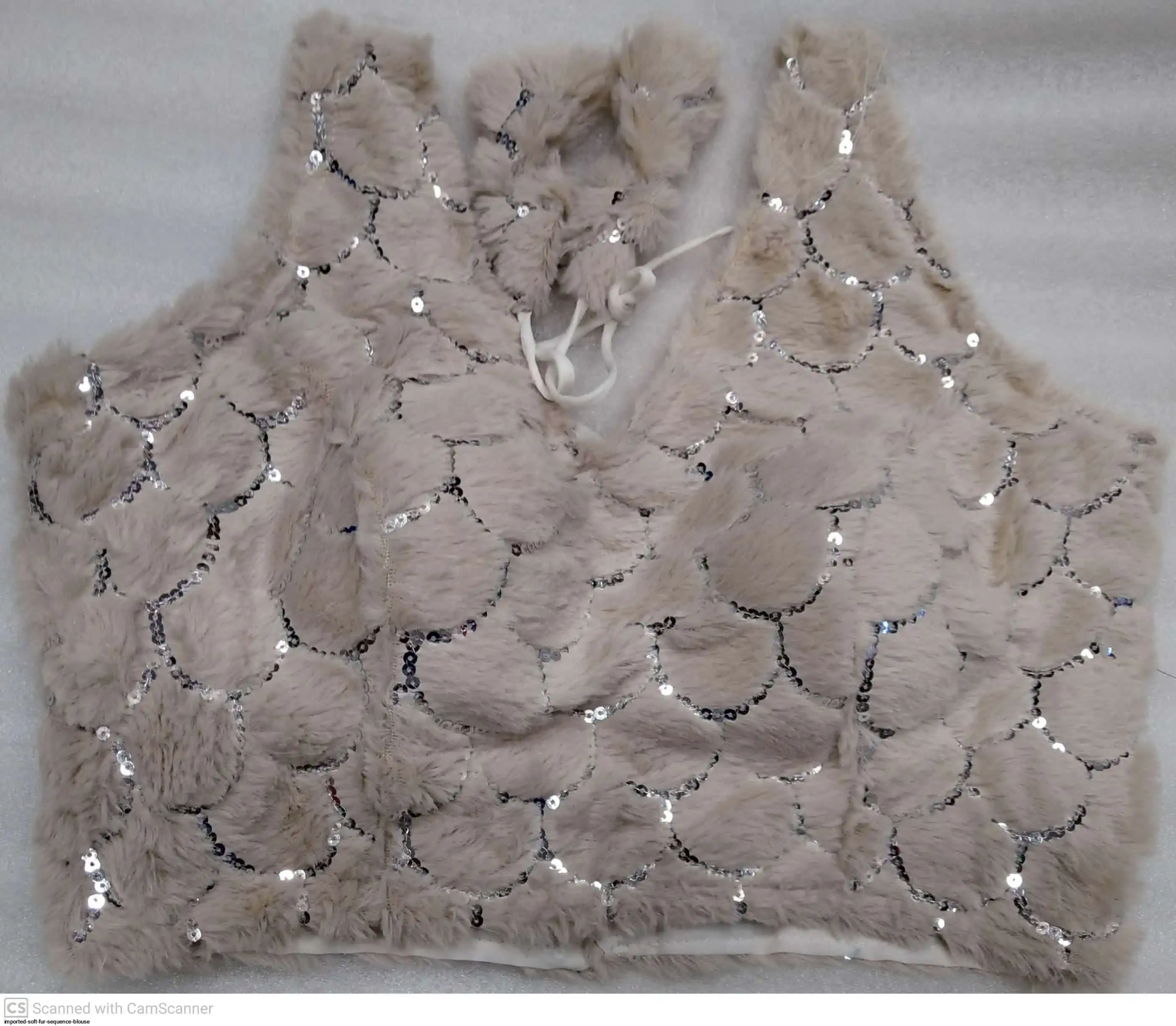 IMPORTED SOFT FUR SEQUENCE BLOUSE 1