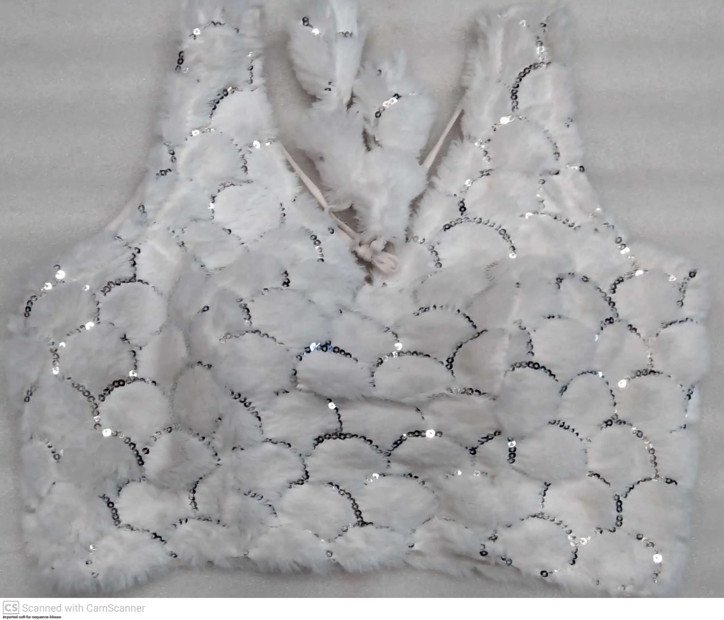 IMPORTED SOFT FUR SEQUENCE BLOUSE 3