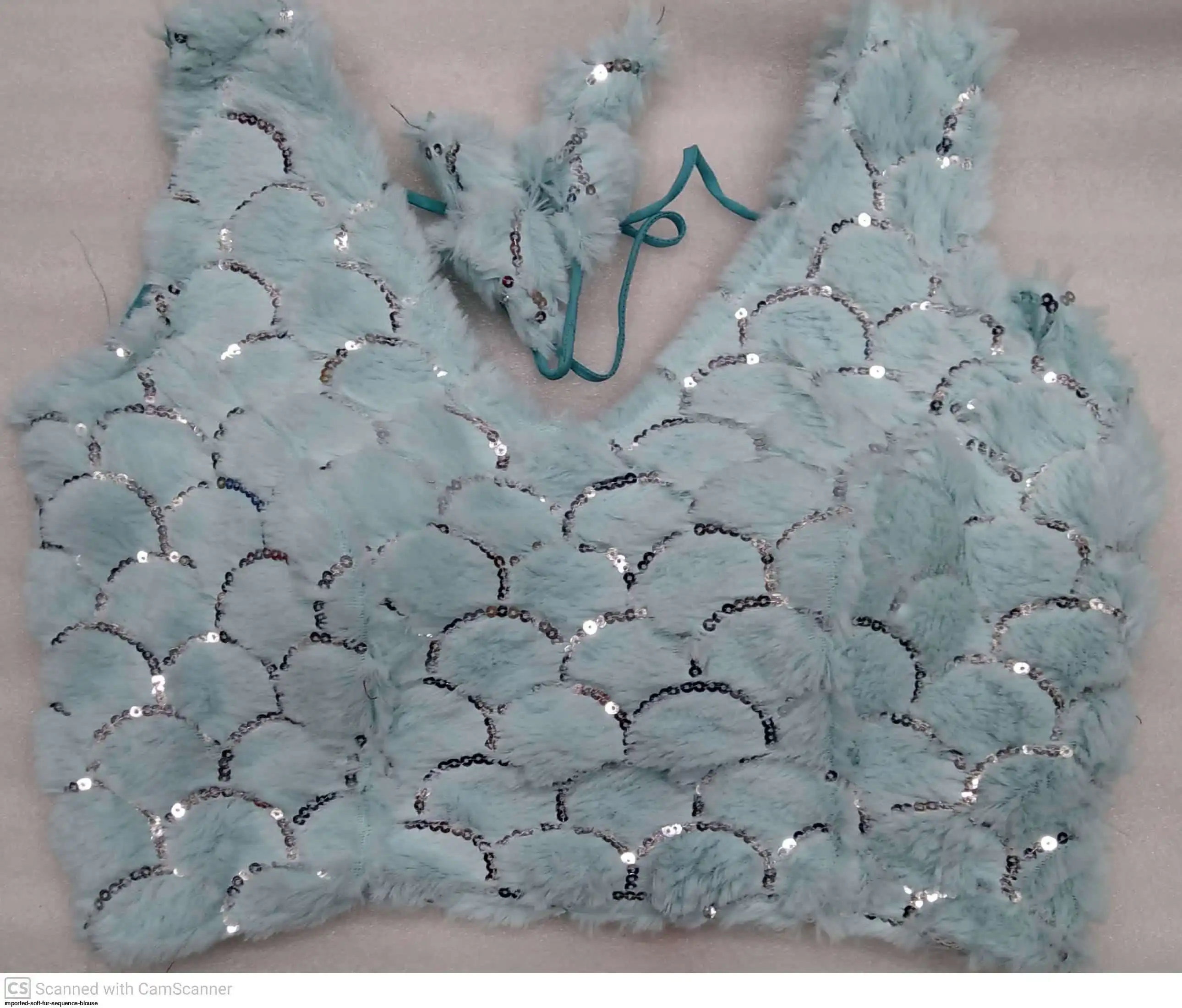 IMPORTED SOFT FUR SEQUENCE BLOUSE 2