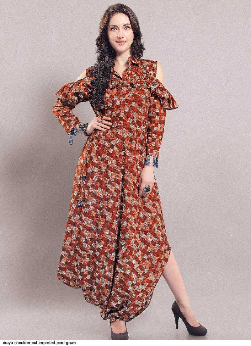 Buy BENE Trade Stylish Printed Sleeveless Nyra Cut Kurti - Fashionable  Summer Wardrobe Red at Amazon.in
