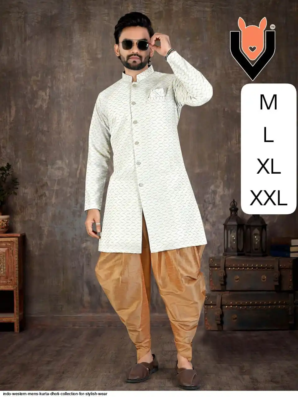 INDO WESTERN MENS KURTA DHOTI COLLECTION FOR STYLISH WEAR J