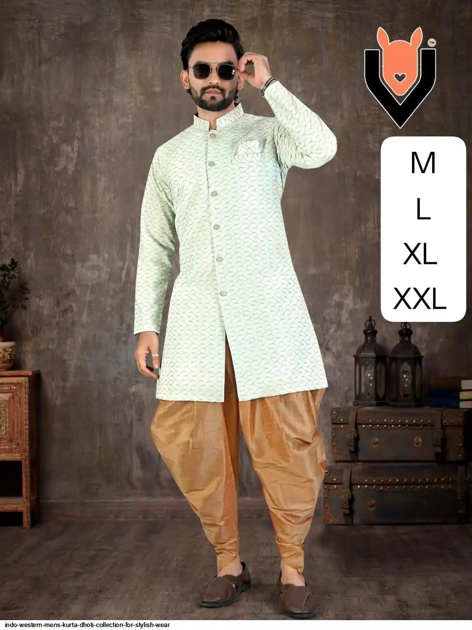 INDO WESTERN MENS KURTA DHOTI COLLECTION FOR STYLISH WEAR D
