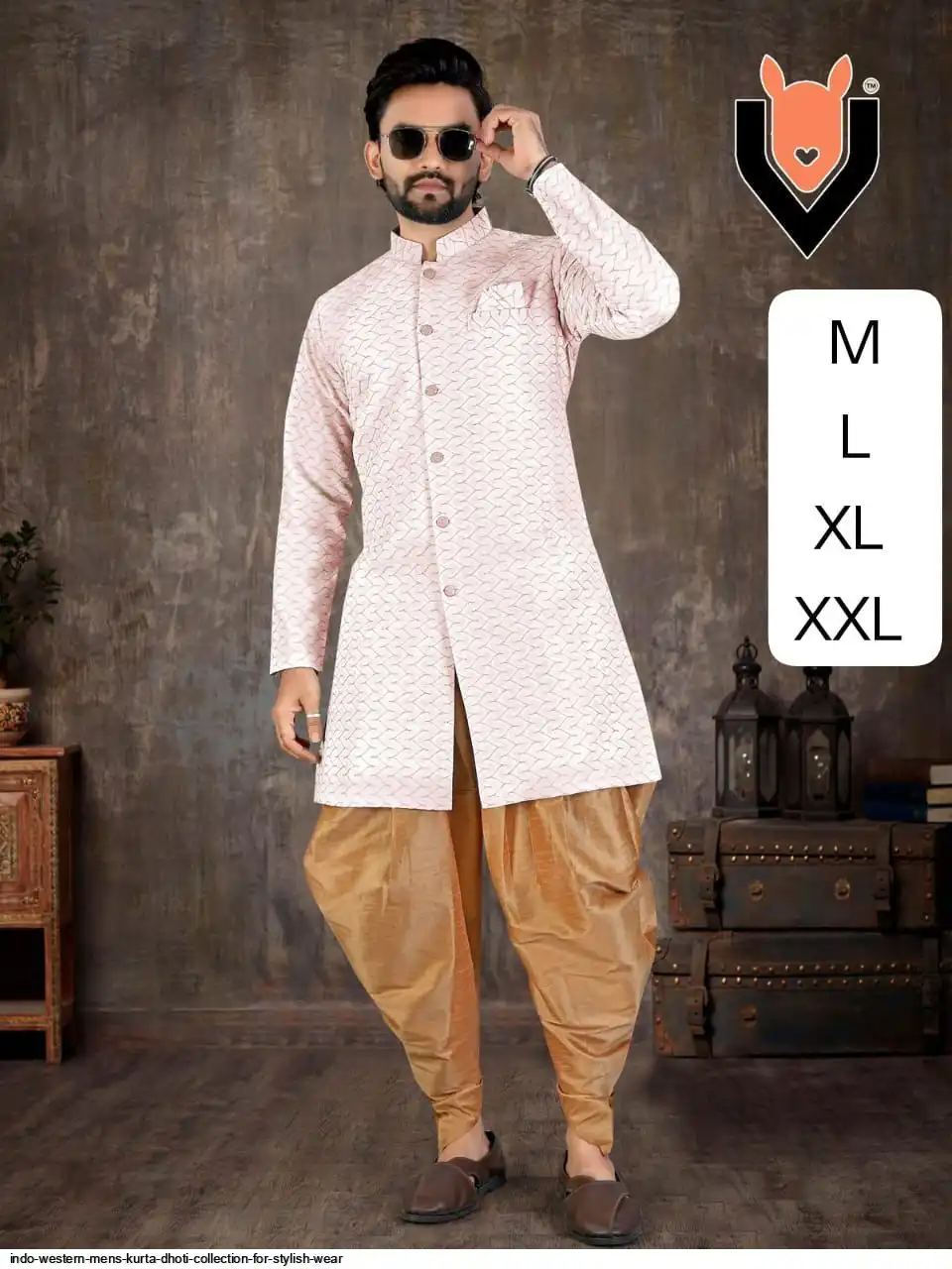 INDO WESTERN MENS KURTA DHOTI COLLECTION FOR STYLISH WEAR G