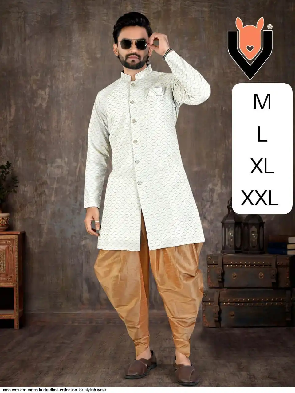 INDO WESTERN MENS KURTA DHOTI COLLECTION FOR STYLISH WEAR H